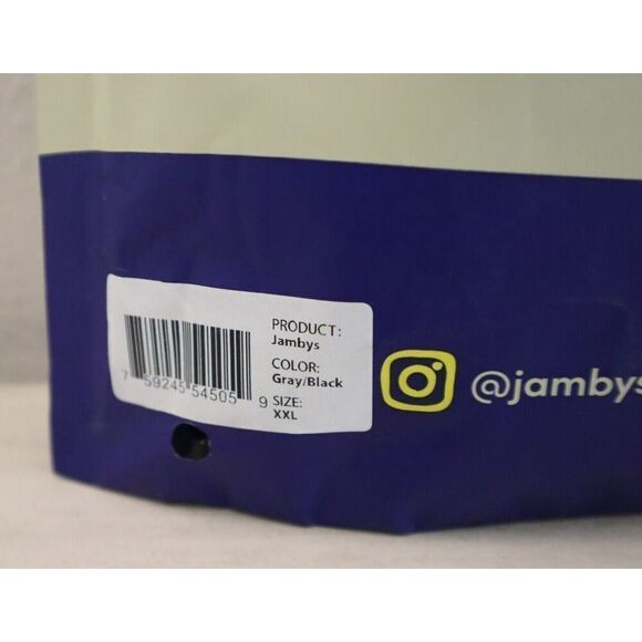 Jambys Unisex Sz 2XL Gray/Black Soft Breathable Boxer Shorts w/Pockets - Picture 9 of 9